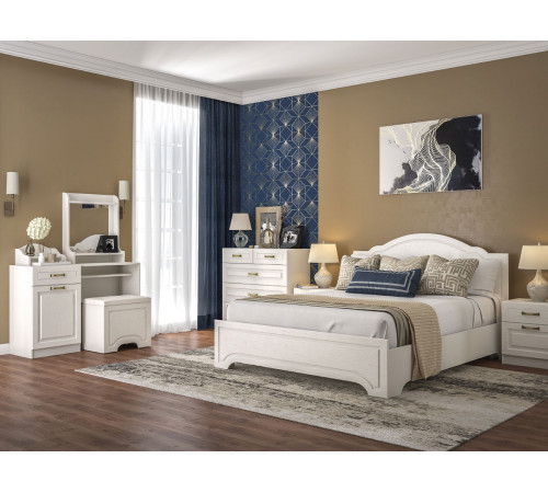 Прикроватная тумбочка Моби Ливерпуль Ясень Ваниль / Белый Ясень Ваниль / Белый