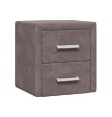 Прикроватная тумбочка Правила мебели Женева Какао, велюр Какао, велюр