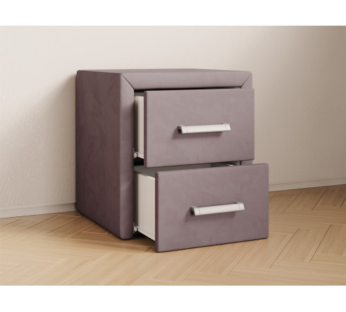 Прикроватная тумбочка Правила мебели Женева Какао, велюр Какао, велюр