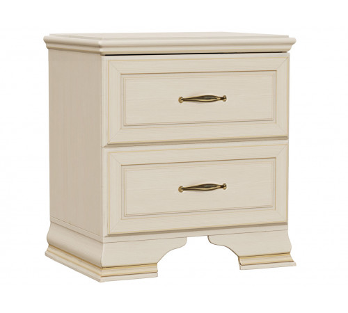 Прикроватная тумбочка Кураж Сиена Бодега белый, патина золото Бодега белый, патина золото