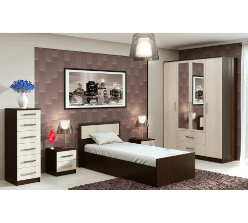 Прикроватная тумбочка BTS Фиеста Венге / Лоредо Венге / Лоредо