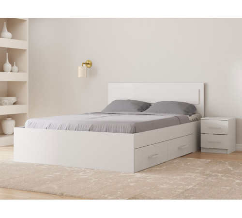 Прикроватная тумбочка Правила мебели Жаклин Белый Белый