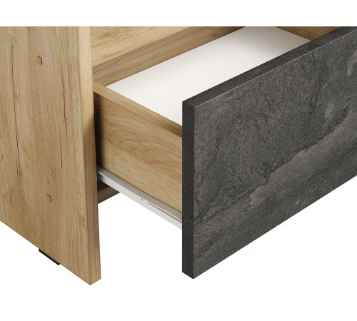 Прикроватная тумбочка СВ-Мебель МСП 1 Дуб золотой / Камень тёмный Дуб золотой / Камень тёмный