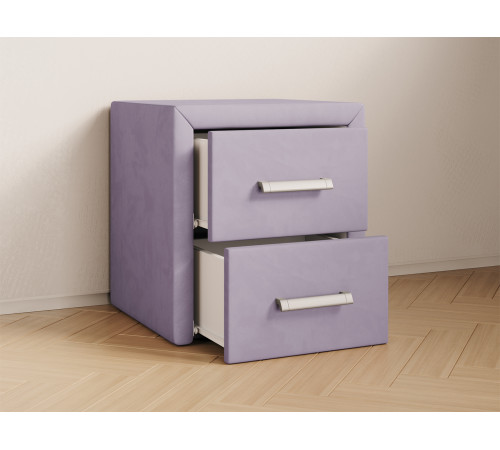 Прикроватная тумбочка Правила мебели Женева Лаванда, велюр Лаванда, велюр