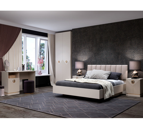 Прикроватная тумбочка Кураж Капри Сатин Левая Сатин