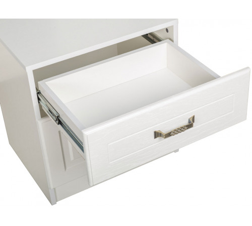 Прикроватная тумбочка Моби Ливерпуль Ясень Ваниль / Белый Ясень Ваниль / Белый