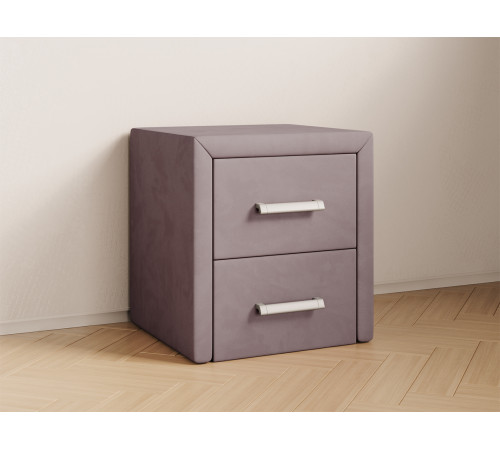 Прикроватная тумбочка Правила мебели Женева Какао, велюр Какао, велюр