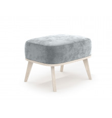 Пуфик Правила мебели Лаурель Серебро, микровелюр Серебро, микровелюр