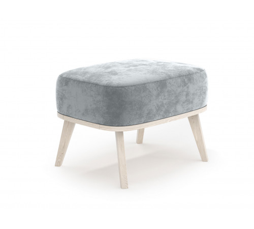 Пуфик Правила мебели Лаурель Серебро, микровелюр Серебро, микровелюр