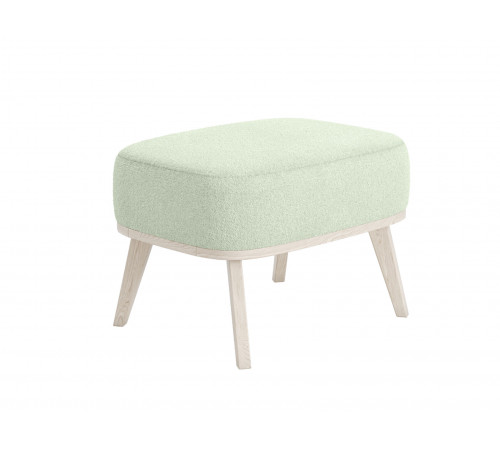 Пуфик Правила мебели Лаурель Светло-зеленый, искусственный мех Светло-зеленый, искусственный мех