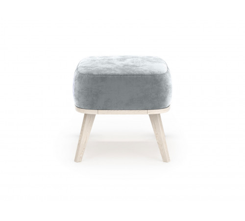 Пуфик Правила мебели Лаурель Серебро, микровелюр Серебро, микровелюр