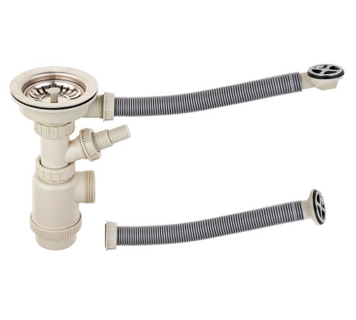 Выпуск большой с переливом в комплекте с сифоном Ukinox S701 G