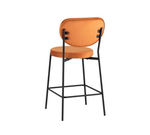 УТ000036051 Полубарный стул Барбара, велюр, черный/терракотовый