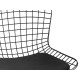УТ000004222 Стул полубарный с низкой спинкой Bertoia, черный, с черной подушкой