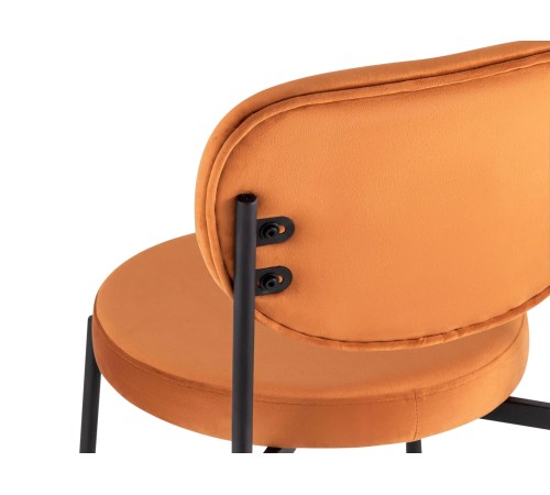 УТ000036051 Полубарный стул Барбара, велюр, черный/терракотовый