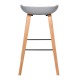 УТ000000662 Стул барный LIBRA, серый, деревян. ножки 8319 GREY [Серый]
