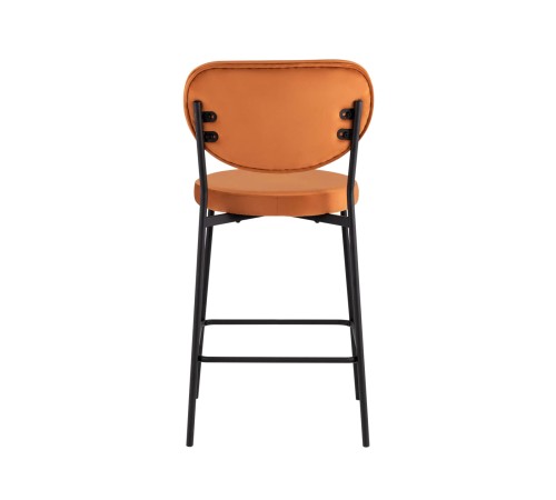 УТ000036051 Полубарный стул Барбара, велюр, черный/терракотовый