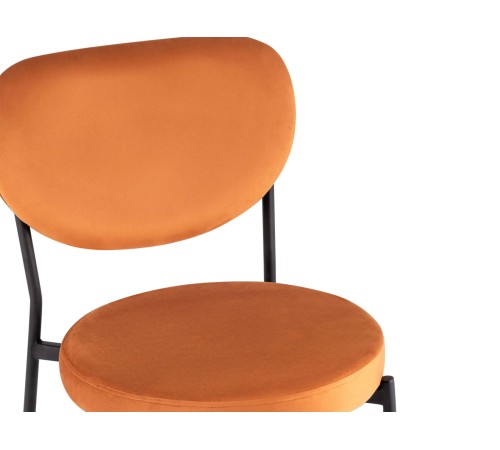 УТ000036051 Полубарный стул Барбара, велюр, черный/терракотовый