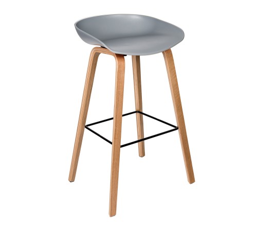 УТ000000662 Стул барный LIBRA, серый, деревян. ножки 8319 GREY [Серый]