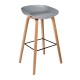УТ000000662 Стул барный LIBRA, серый, деревян. ножки 8319 GREY [Серый]