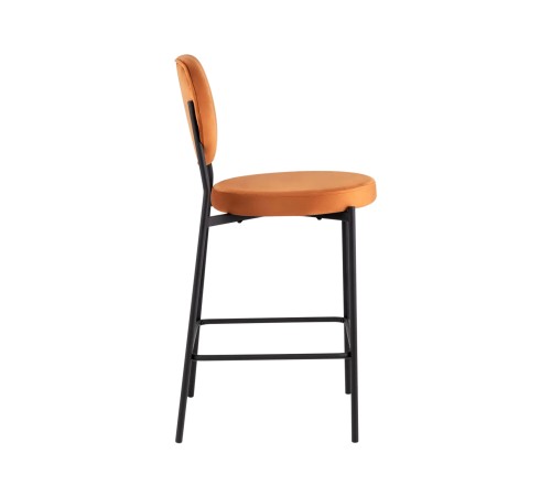 УТ000036051 Полубарный стул Барбара, велюр, черный/терракотовый