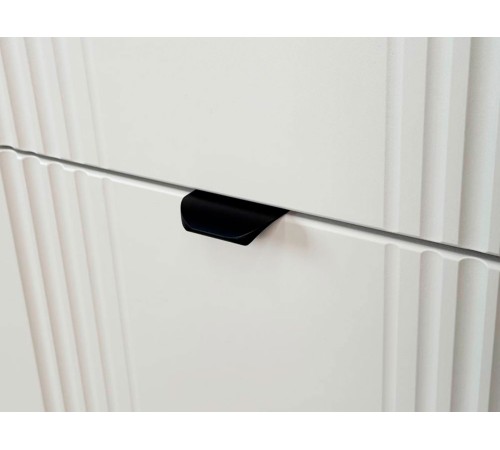 Комод 1 ящ 2 дв Рич, кашемир/фрапучино матовый/черный