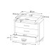 Комод Simple 3401 3 ящ С рамкой, белый