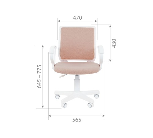 00-07197276 Кресло Chairman Kids 112, зефир/белый пластик