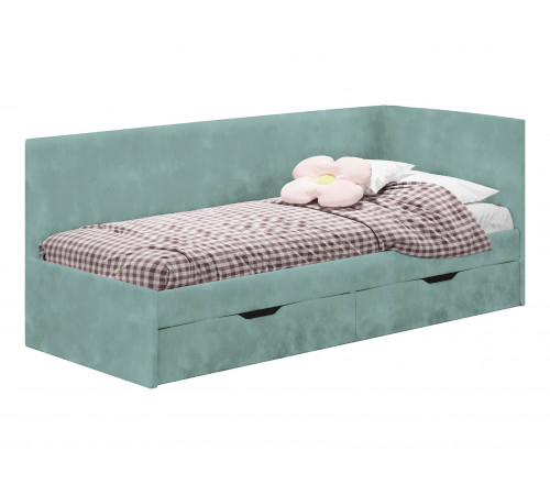 Тахта Лия 80х200, мятный микровелюр