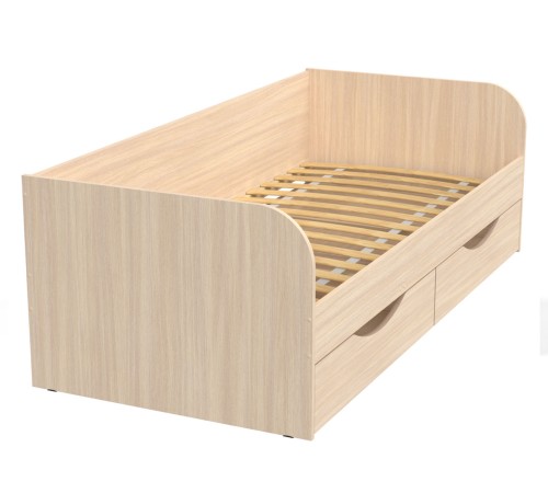 Кровать Белден 80х180 с ящ, дуб млечный