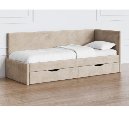 Тахта Лия 80х200, кремовый микровелюр