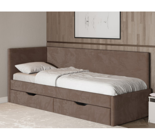 Тахта Лия 80х200, какао микровелюр