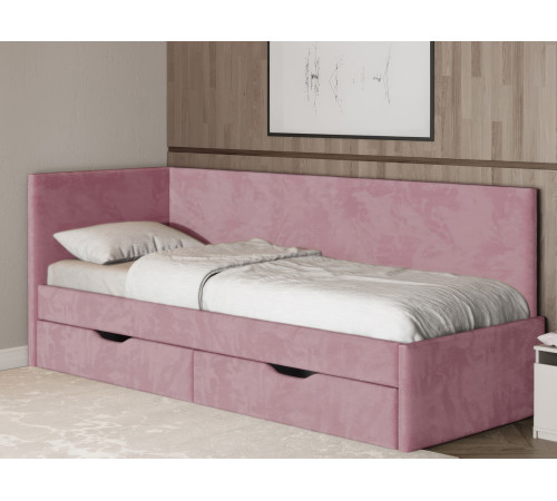 Тахта Лия 80х200, розовый микровелюр