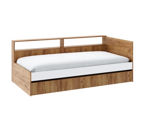 Кровать Ивис 90х200, дуб крафт золотой/белый