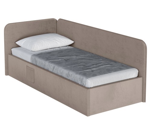 Кровать с подъемным механизмом Осака 90х200 левая ПМ-441.01-01, велюр конфети мокко