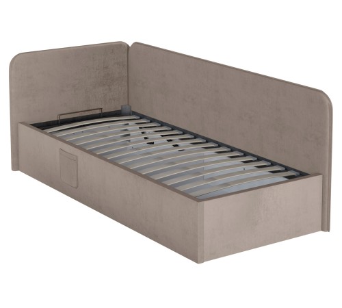 Кровать с подъемным механизмом Осака 90х200 левая ПМ-441.01-01, велюр конфети мокко