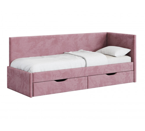 Тахта Лия 80х200, розовый микровелюр