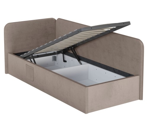 Кровать с подъемным механизмом Осака 90х200 левая ПМ-441.01-01, велюр конфети мокко