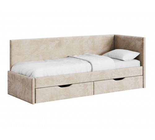 Тахта Лия 80х200, кремовый микровелюр