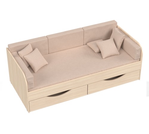 Кровать Белден 80х180 с ящ, дуб млечный