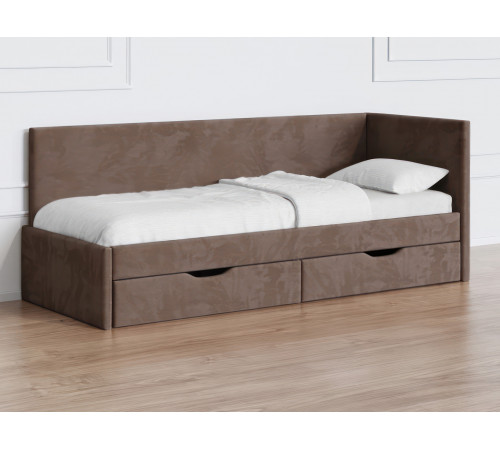 Тахта Лия 80х200, какао микровелюр