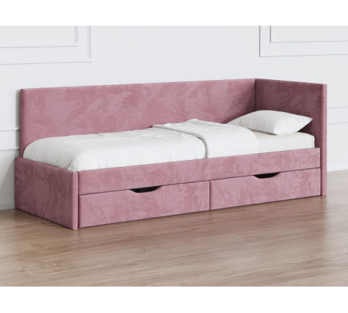 Тахта Лия 80х200, розовый микровелюр