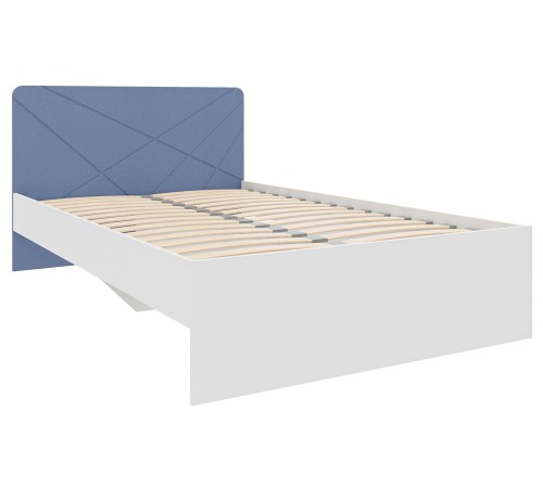 Кровать ПМ-332.02 исп.2 Абрис фрезеровка 120х200, дуб адриатика/белый