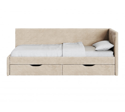 Тахта Лия 80х200, кремовый микровелюр