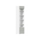 Стеллаж Алиса с ящ, серый шелк/белый
