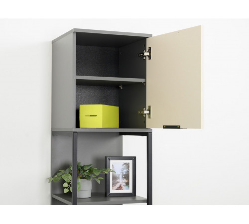 Стеллаж Марвэл, темно-серый/сатин/плэйн