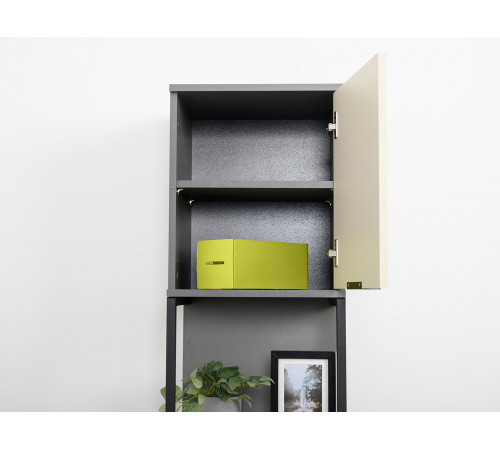 Стеллаж Марвэл, темно-серый/сатин/плэйн