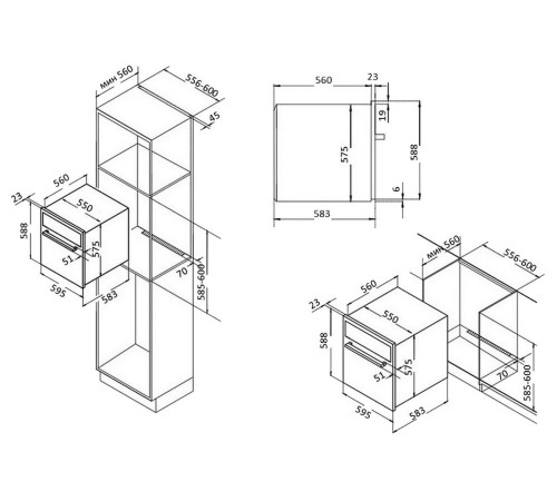 Электрический духовой шкаф KORTING OKB 591 CSGN