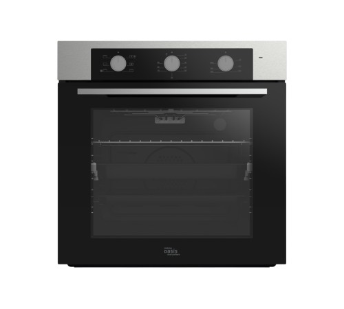Духовой шкаф Оазис D-MNN, черный/нержавеющая сталь