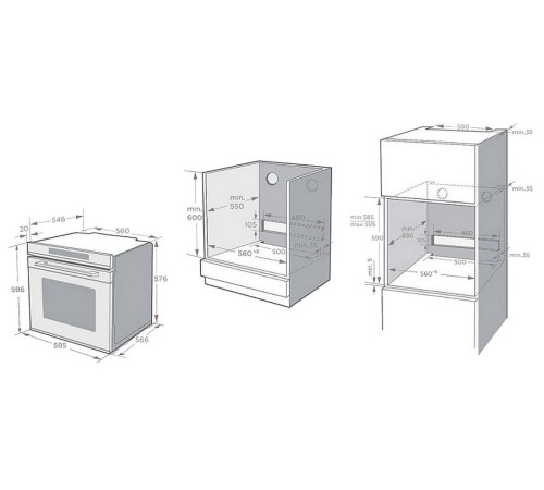 Электрический духовой шкаф с функцией СВЧ KORTING OKB 1360 CSGW MW